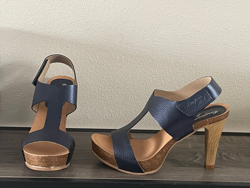 Alana T-Strap Dark Blue - Size 39