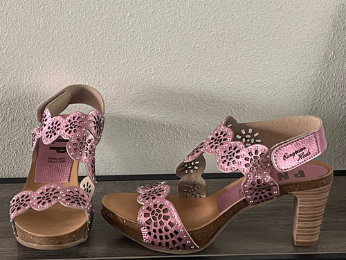 Sunflowers - Metallic Pink - Lower Heel - Size 38