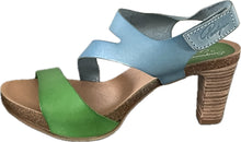 Load image into Gallery viewer, Strappy Light Green &amp; Blue  - Size 38